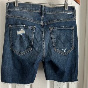 MOTHER Dark Blue Jean Shorts Women Size 28